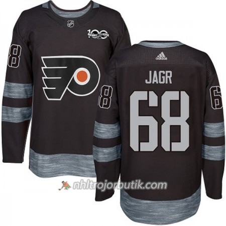 Män Ishockey Philadelphia Flyers Tröja Jaromir Jagr 68 1917-2017 100th Anniversary Adidas Svart Authentic
